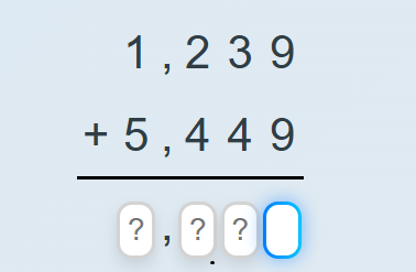 Add two numbers up to four digits